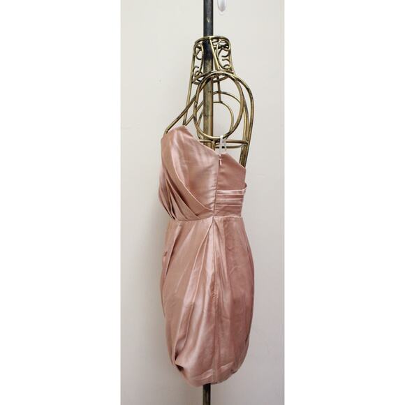 Zimmermann Nude Champagne Drape Strapless Silk Dress Size 1/US 6 - Picture 3 of 5